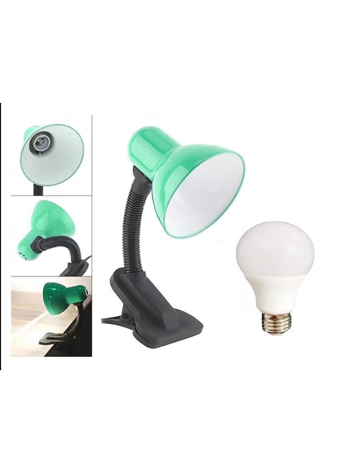 أباجورة مكتب بمشبك تثبيت وذراع مرن + هدية لمبة LED 9 وات - متعدد الألوان - Image 2