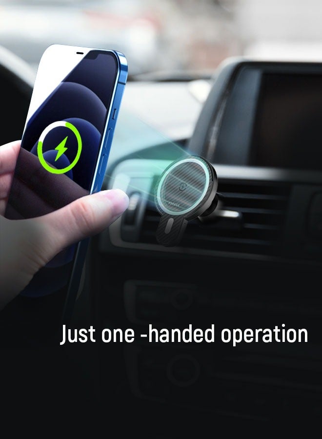 SEEKEN 15W MagSafeMagnetic Car Phone Holder | Powerful Magnetic Grip | Ultra Strong Suction | Premium Design | High-Quality. - Image 2