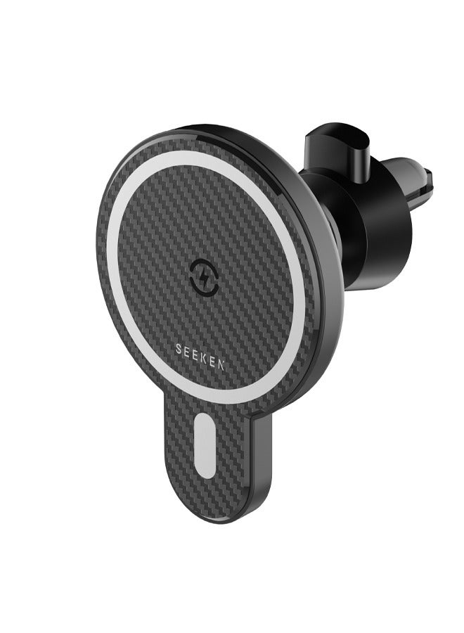 SEEKEN 15W MagSafeMagnetic Car Phone Holder | Powerful Magnetic Grip | Ultra Strong Suction | Premium Design | High-Quality. - Image 1
