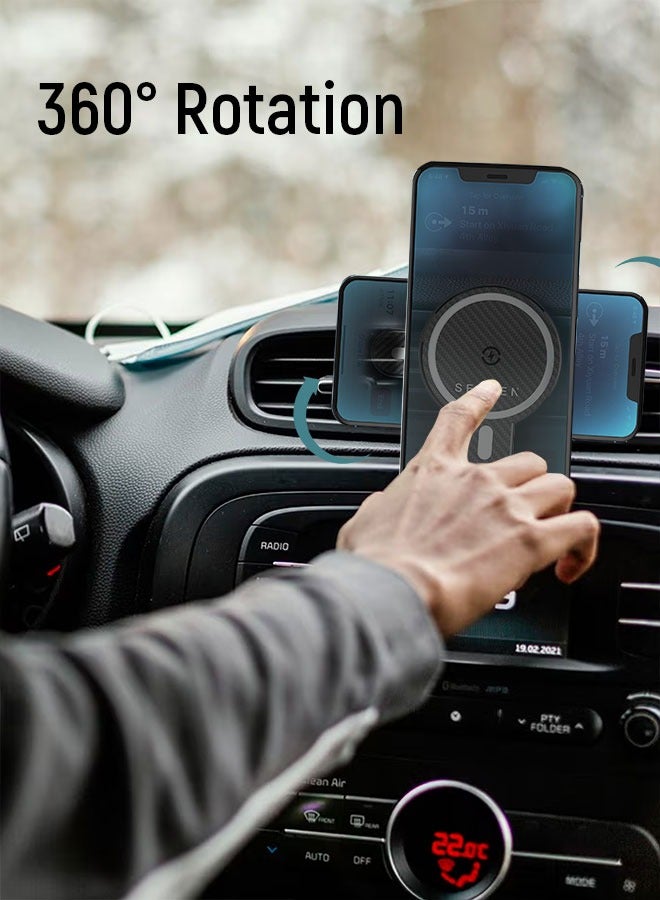 SEEKEN 15W MagSafeMagnetic Car Phone Holder | Powerful Magnetic Grip | Ultra Strong Suction | Premium Design | High-Quality. - Image 3