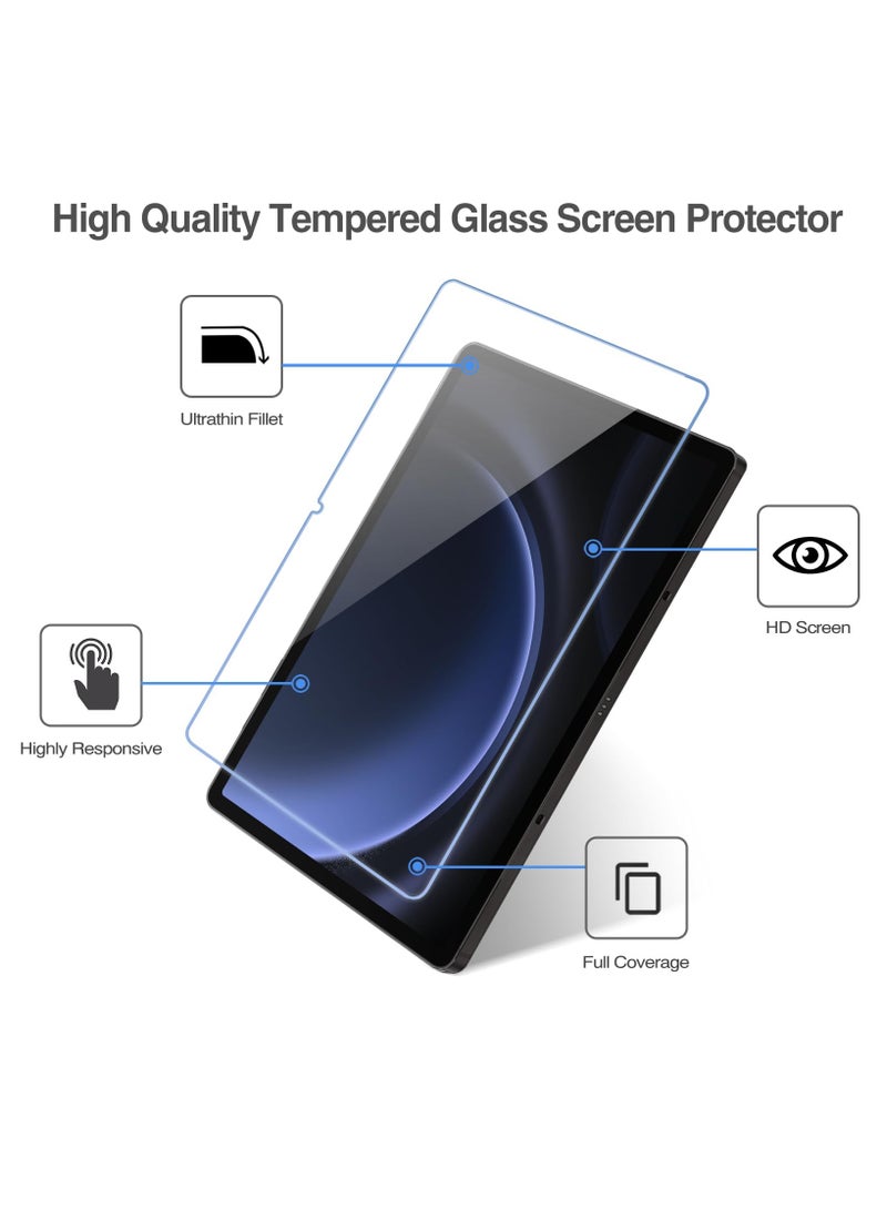 Procases 2 Pack Screen Protector For Galaxy Tab S9 Fe 10.9 Inch S9 2023 Tab S8 2022 Tab S7 2020 11 Inch 9H Hardness Tempered Glass Screen Film Guard For Galaxy Tablet Sm X510 X710 X700 T870 - Image 3