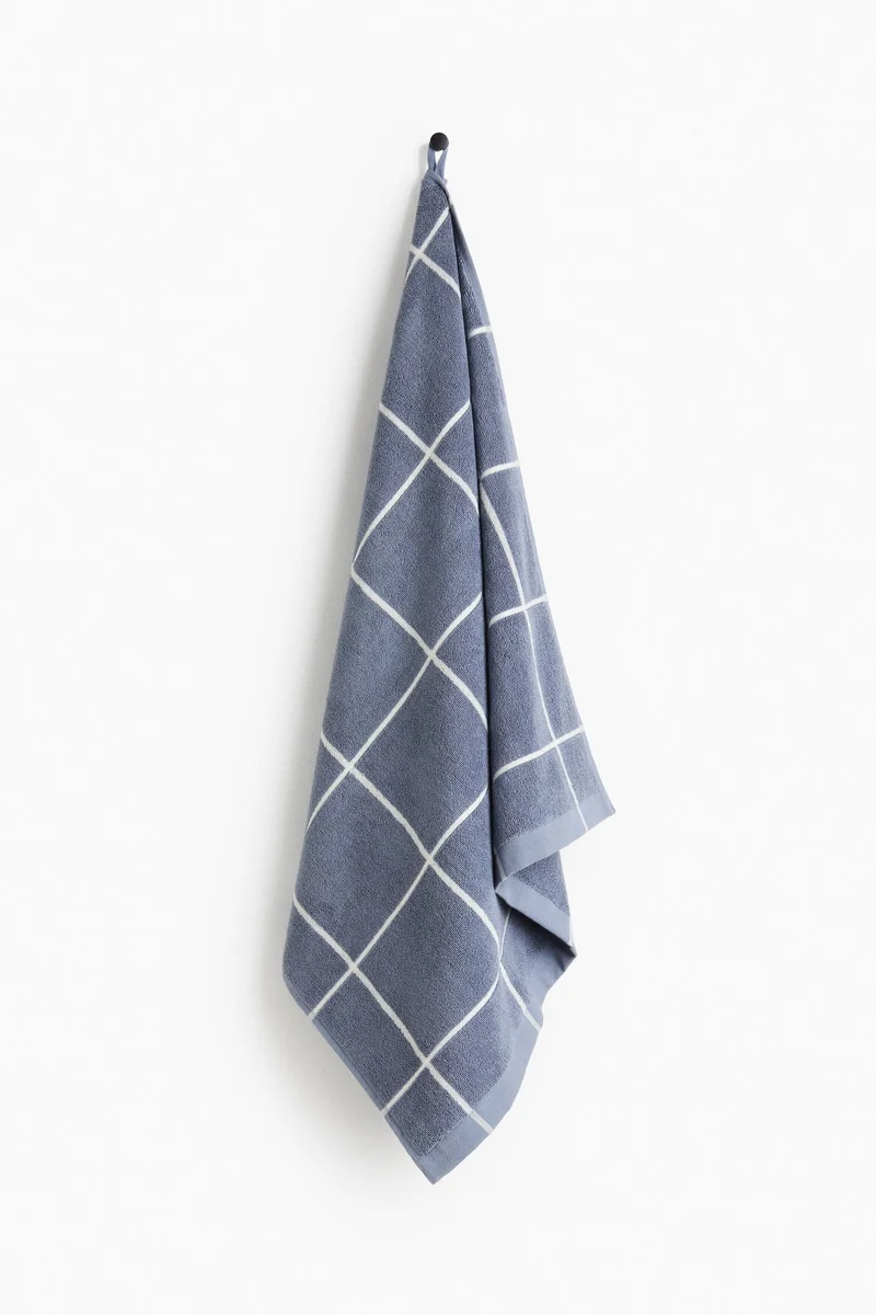 H&M Grid-patterned bath towel