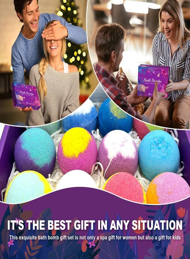 MURAN SHOWER Bath Bombs for Women Gift Set 12 Pack Natural Relaxing Bath Bombs for Her，Aromatherapy Bubble Bath & Fizzy, Handmade Birthday Easter Basket Gifts for her Gifts idea for Wife/Teens, Girlfriend,Kids - Image 3