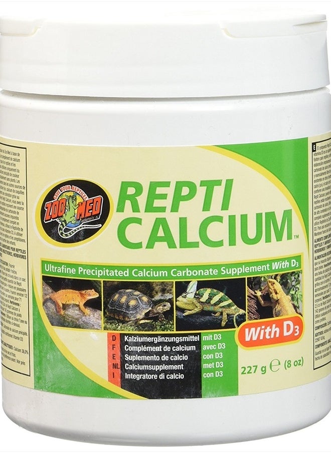 Zoo Med Reptile Calcium with Vitamin D3, 8-Ounce  - Image 1