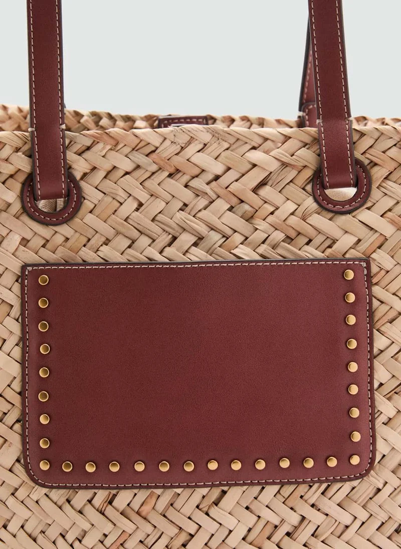MANGO Large Double-Handle Natural Fibre Basket