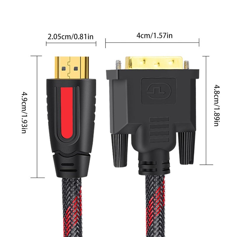 Nylon Shielded 4K HDTV to DVI Cable 4 92ft Bidirectional Transmission for Home Theater - Image 4