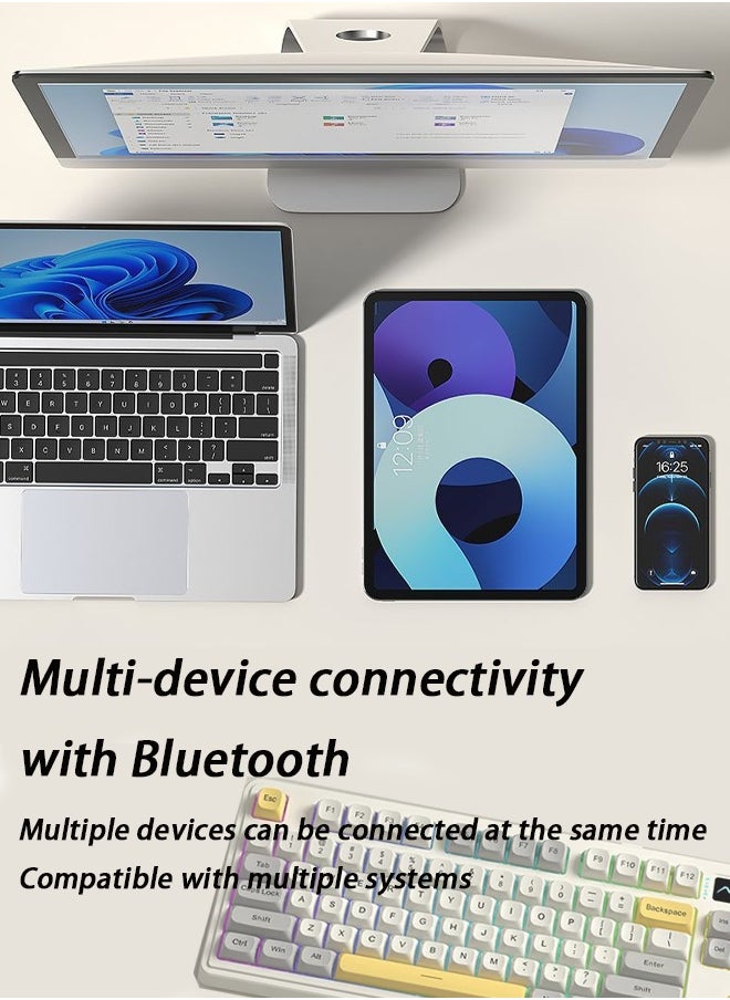 S3187 Wireless Mechanical Keyboard the third mock examination Bluetooth RGB Mute Design Multi device Switching Ultra Long Endurance Games Office Dual Use Lightweight Portable