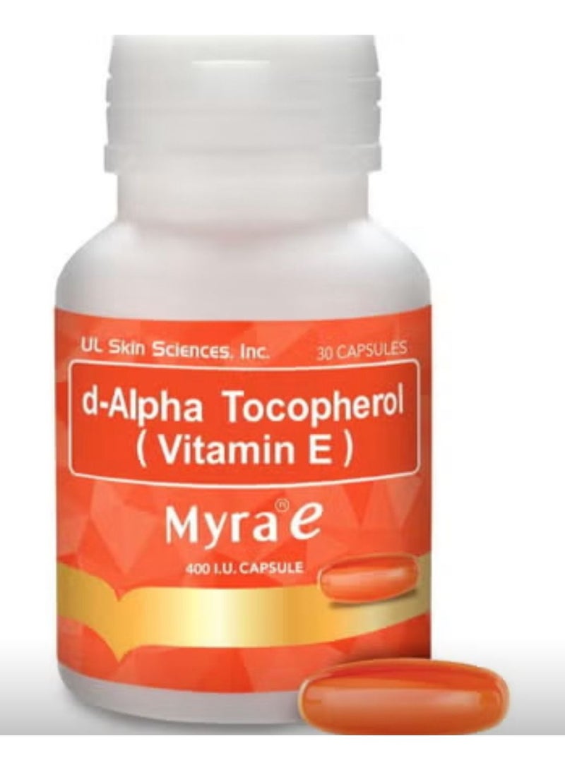 Myra Myra E 400 IU Vitamin E Capsules - Pack of 30 
