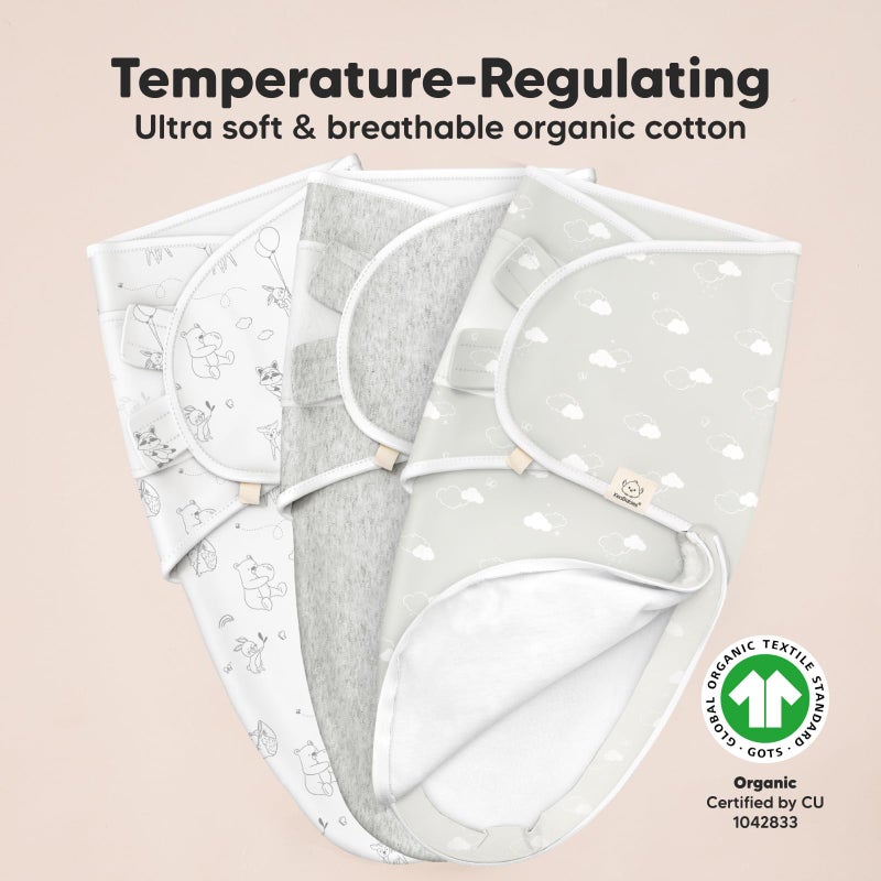 KeaBabies Baby Swaddle Sleep Sacks with Zipper - 3-Pack Swaddles for Newborns 0-3 Months, Infant, Baby Girls, Boys, Soft  Durable Newborn Sleep Sack, Easy Diaper Change Swaddling Blanket (Aspire) - Image 5