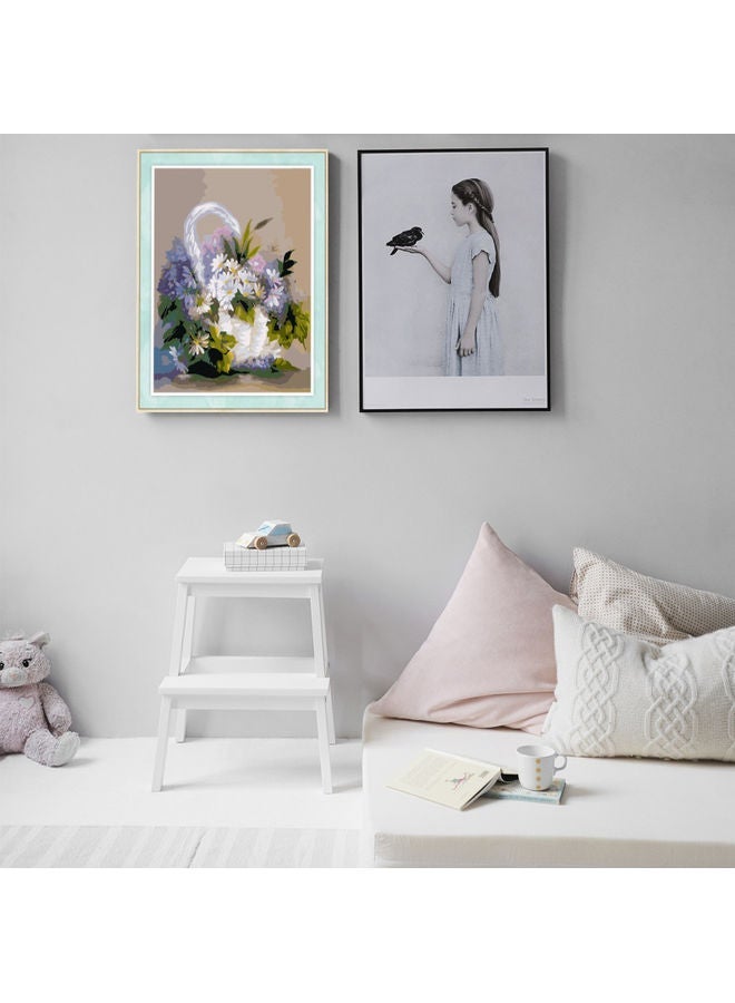 NIBEMINENT Beautiful Flower Pattern DIY Paint By Number Oil Painting On Canvas Kit Multicolour - Image 3