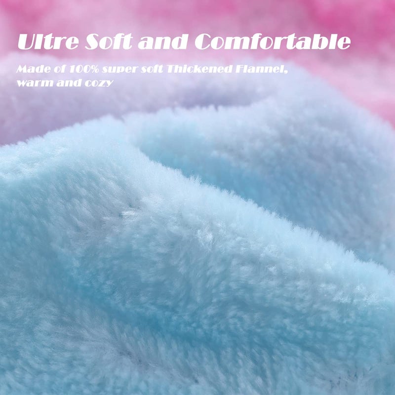 VHOME Kids Mermaid Blanket Gifts - Warm Living Room Sofa Blanket Children Cuddly Blankets for Birthday Gift (K1-Pink, Kids 47'' x 19'') - Image 4