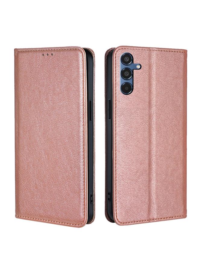 S-TOP Case For Samsung Galaxy M35 5G Gloss Oil Solid Color Magnetic Leather Phone Case - Image 1
