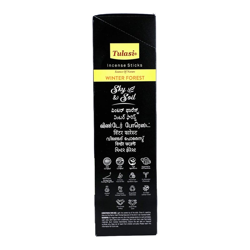 Tulasi Sky & Soil Winter Forest Incense Sticks (Agarbatti) for Pooja, Prayer, Meditation & Home Fragrance, 12 Sticks, Pack of 12 (1 outer) - Image 4