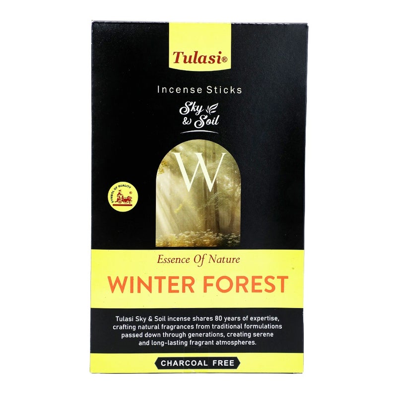 Tulasi Sky & Soil Winter Forest Incense Sticks (Agarbatti) for Pooja, Prayer, Meditation & Home Fragrance, 12 Sticks, Pack of 12 (1 outer) - Image 5