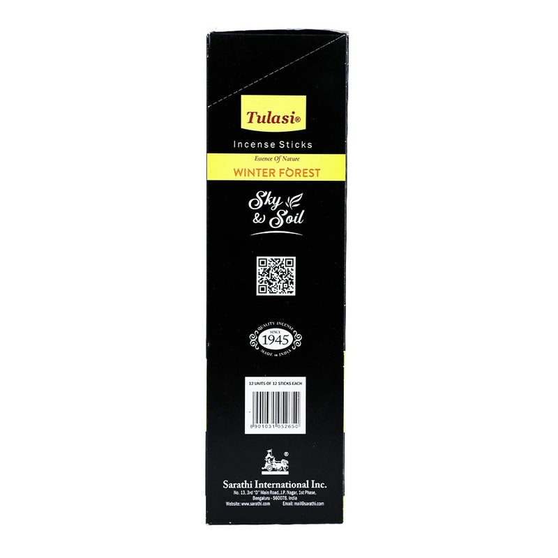 Tulasi Sky & Soil Winter Forest Incense Sticks (Agarbatti) for Pooja, Prayer, Meditation & Home Fragrance, 12 Sticks, Pack of 12 (1 outer) - Image 3