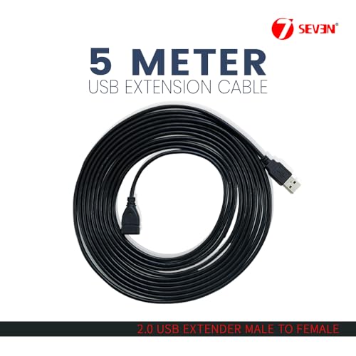 7-Seven 7SEVEN® USB Cable 2.0 5 meter Extension Male-A to Female-A Suitable to Extend Mouse Printer Scanner Keyboard DVR NVR External HDD Device to Operate Conveniently - Image 2