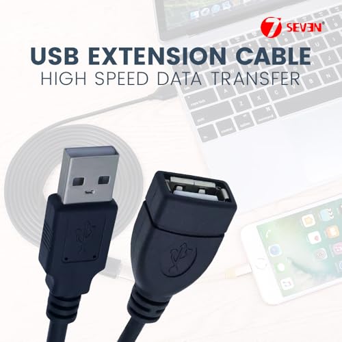 7-Seven 7SEVEN® USB Cable 2.0 5 meter Extension Male-A to Female-A Suitable to Extend Mouse Printer Scanner Keyboard DVR NVR External HDD Device to Operate Conveniently - Image 5