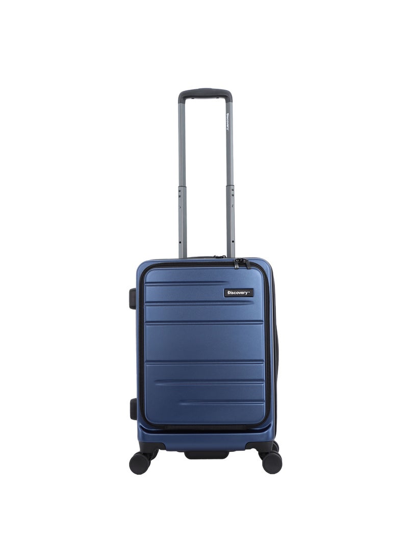 Discovery Patrol Hardside  20" Carry-On Small Cabin Business Travel Suitcase/ Front Open Laptop Compartment, 100% PC Lightweight Hard Shell Luggage, 4 Double Wheel, TSA Lock Trolley Bag Metallic Blue. - pzsku/Z9C4AEEB8D57FDEEA0361Z/45/_/1720614353/b67cebdd-907e-44d3-9bbe-e85128a40435