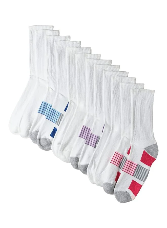 Hanes Hanes Womens Cool and Dry Comfort Blend Crew 10 12