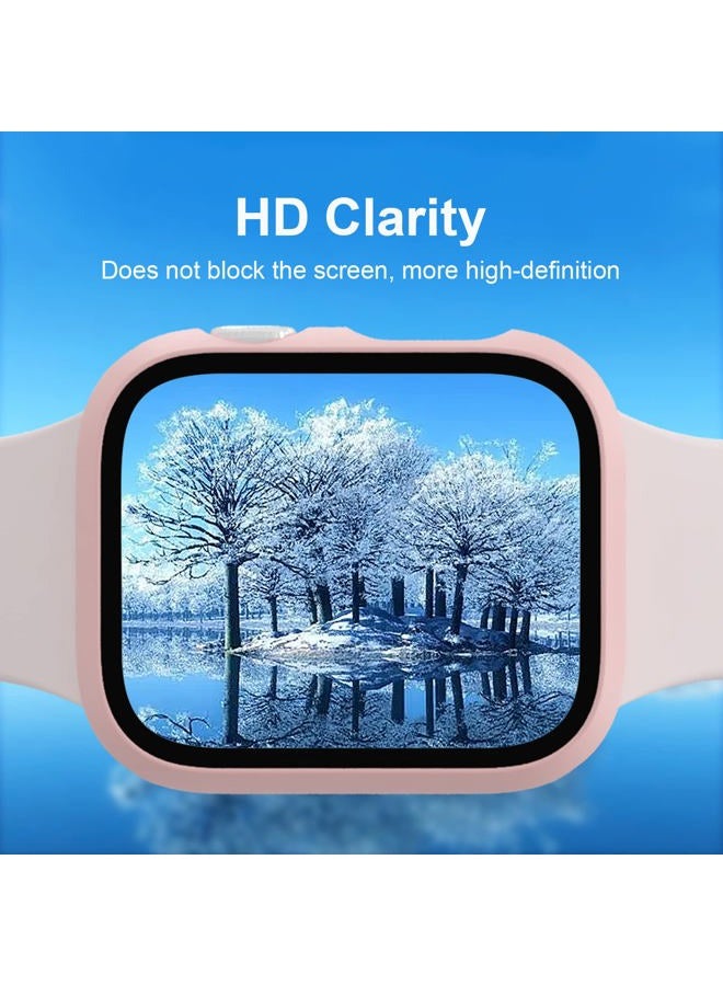 BHARVEST 6-Pack Hard PC Case Compatible with Apple Watch Series 8 Series 7 41mm, Case with Tempered Glass Screen Protector Overall Bubble-Free Cover for iWatch 8 iWatch 7 Accessories, 41mm - Image 5