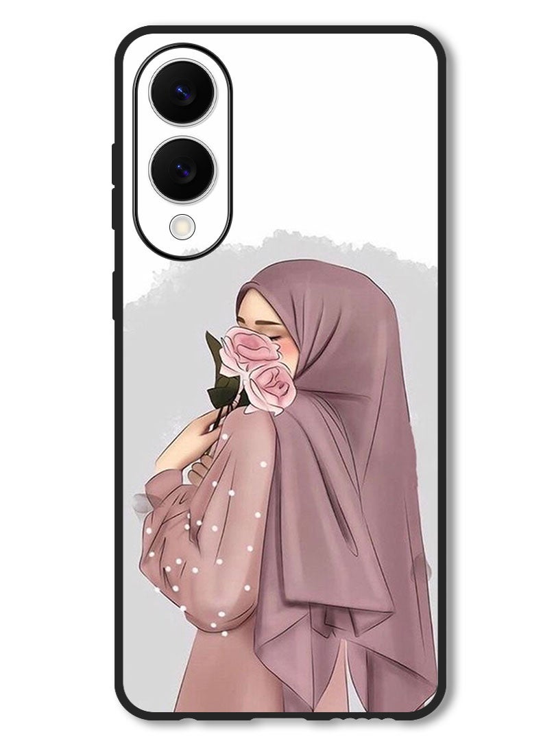 Theodor Case Compatible with Samsung Galaxy S25 Edge 6.7 Inch Protection Shockproof Bumper Cover Holding Roses Girl - Image 1