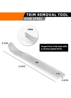 SYOSI 2 PCS 4140 Pry Tool, Mini Pry Bar Trim Removal Tool, Door Panel Removal Tool, Car Trim Removal Tool Kit, Panel Removal Tool, Interior Trim Removal Kit For Planes, Automotive Tools  - Image 2