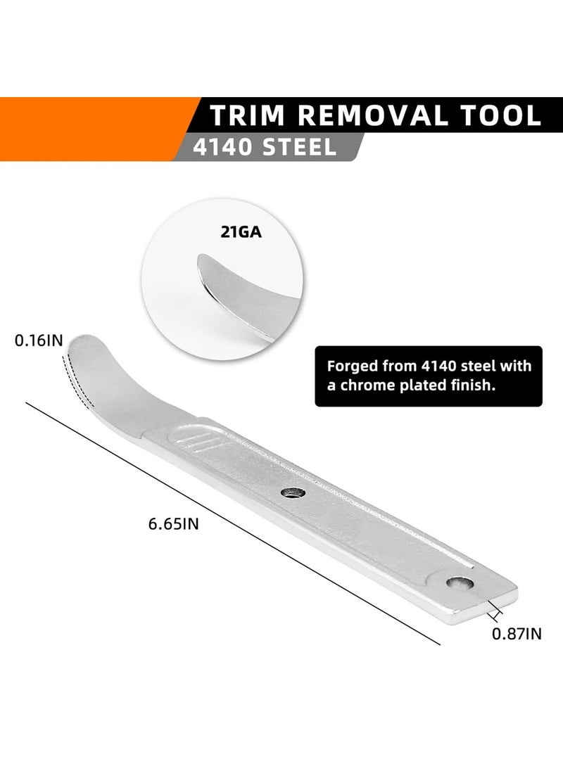 SYOSI - 2 PCS 4140 Pry Tool, Mini Pry Bar Trim Removal Tool, Door Panel Removal Tool, Car Trim Removal Tool Kit, Panel Removal Tool, Interior Trim Removal Kit For Planes, Automotive Tools - Image 1