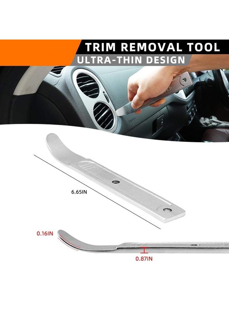 SYOSI - 2 PCS 4140 Pry Tool, Mini Pry Bar Trim Removal Tool, Door Panel Removal Tool, Car Trim Removal Tool Kit, Panel Removal Tool, Interior Trim Removal Kit For Planes, Automotive Tools - Image 1