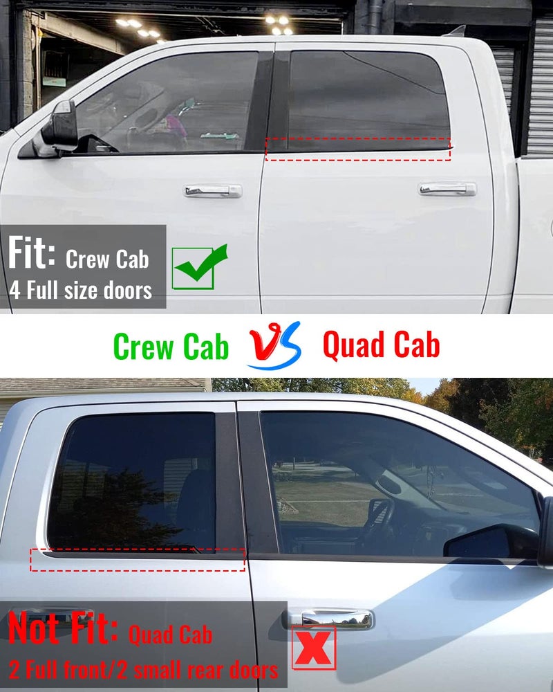 TIKSCIENCE 55112376AH Weatherstrip Window Moulding Trim Seal Belt for Dodge Ram 1500 2500 3500 4500 5500 Crew Cab 2009-2021, 55112377AH 55372138AH 55372139AH - Image 3