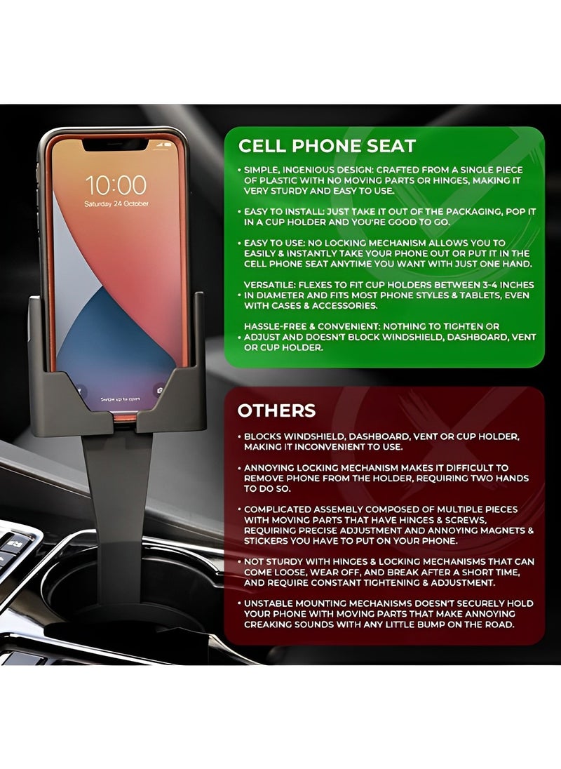 REOCLE Phone Holders for Car Air Vent Cell Phone Car Mount Universal Automobile Cradle Fit for iPhone Android and All Smartphones  - Image 4
