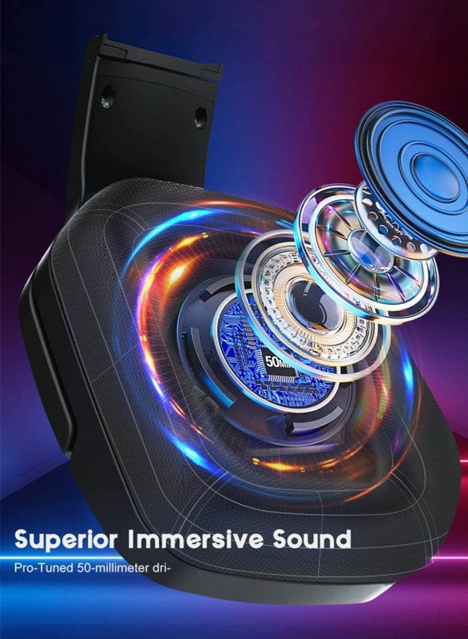 SoulBytes Gaming Headset Wired with Mic, LED Light, Stereo Surround Sound, Soft Memory Earmuffs, Noise Cancelling Over-Ear - Compatible for PS4, PS5, Xbox One, Xbox Series, Nintendo Switch, PC - Image 5