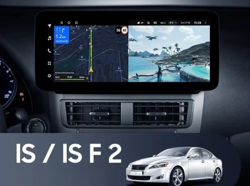 Vierex 12.3-inch Android Car Stereo for Lexus IS250/IS350/IS F, Wireless CarPlay, Android Auto, WiFi, Bluetooth 5.0, GPS Navigation, FM Radio, Backup Camera (IS 2010-2012 8+128GB Carplay) - Image 4