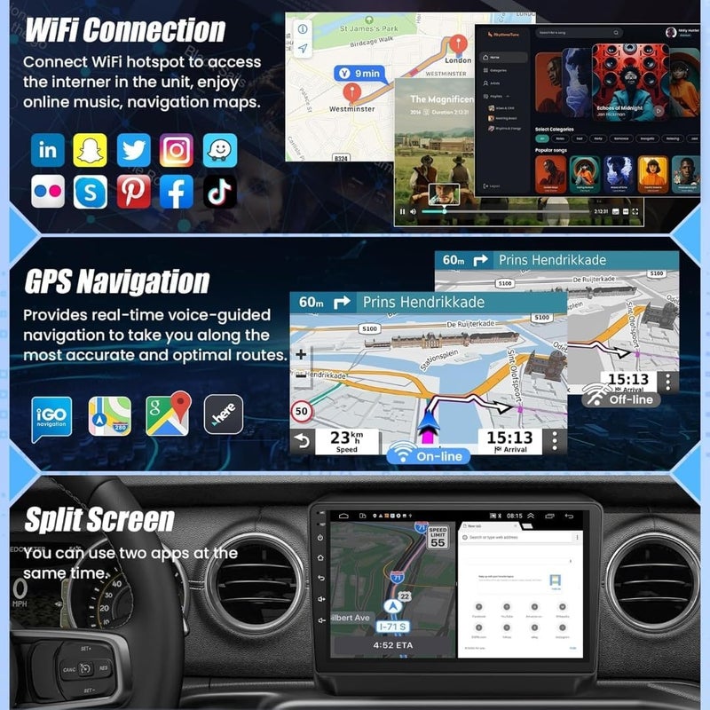 Vierex 12.3-inch Android Car Stereo for Lexus IS250/IS350/IS F, Wireless CarPlay, Android Auto, WiFi, Bluetooth 5.0, GPS Navigation, FM Radio, Backup Camera (IS 2010-2012 8+128GB Carplay) - Image 5