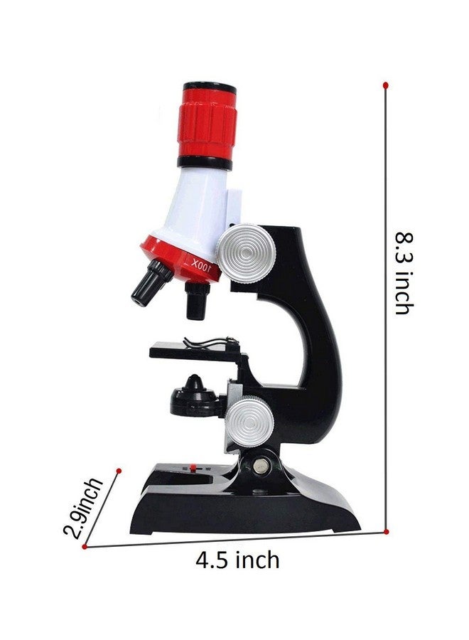 Lukzer Lukzer Science Kits with Slides Educational Beginner Microscope Kit with LED 100X 400X and 1200X Magnification for Kids Students  - Image 2