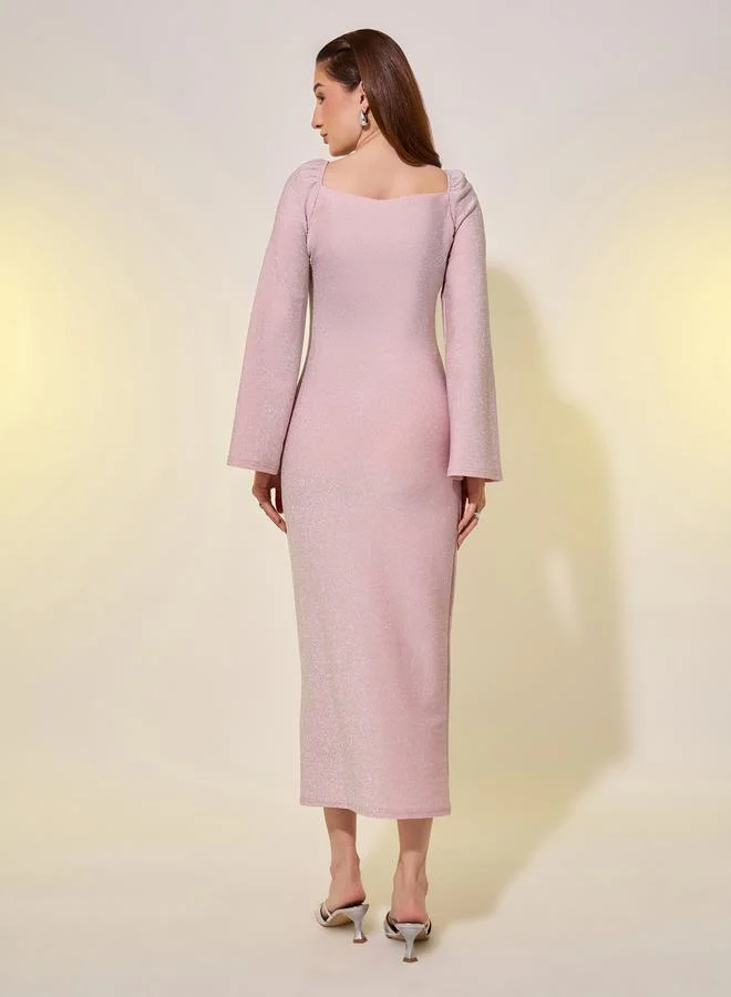 Take Two Shimmering Sleeve Dress