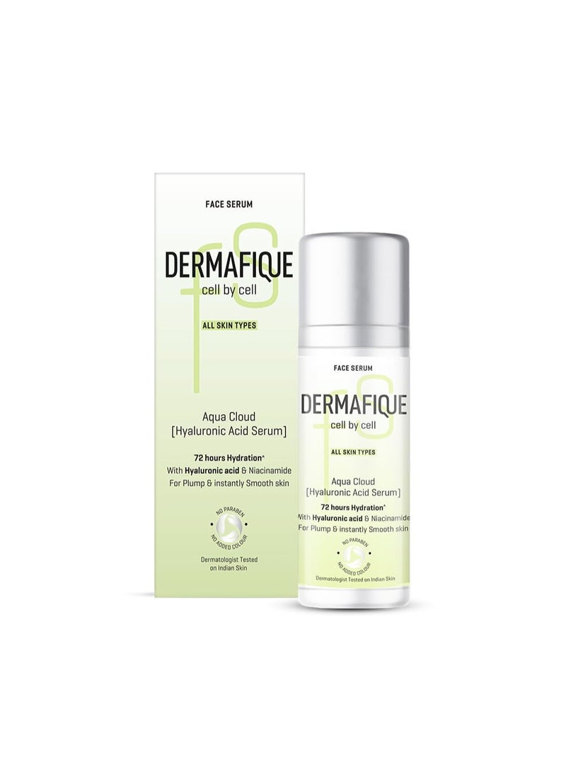 Dermafique Aqua Cloud Serum 30 ml, with Hyaluronic Acid, 72 hrs hydration, for Plump, Instantly Smooth Skin - Image 1