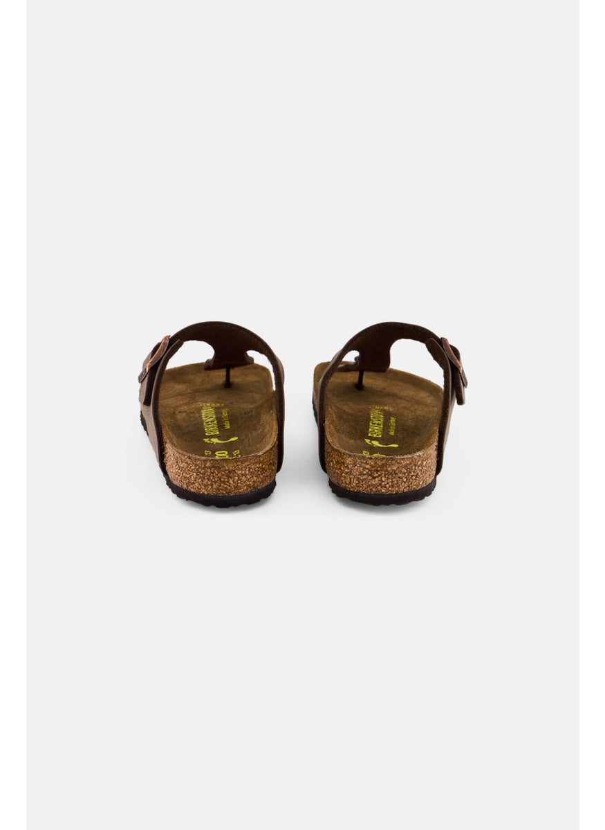 BIRKENSTOCK Kids Girl Slip On Cork Sandals, Brown  - Image 4