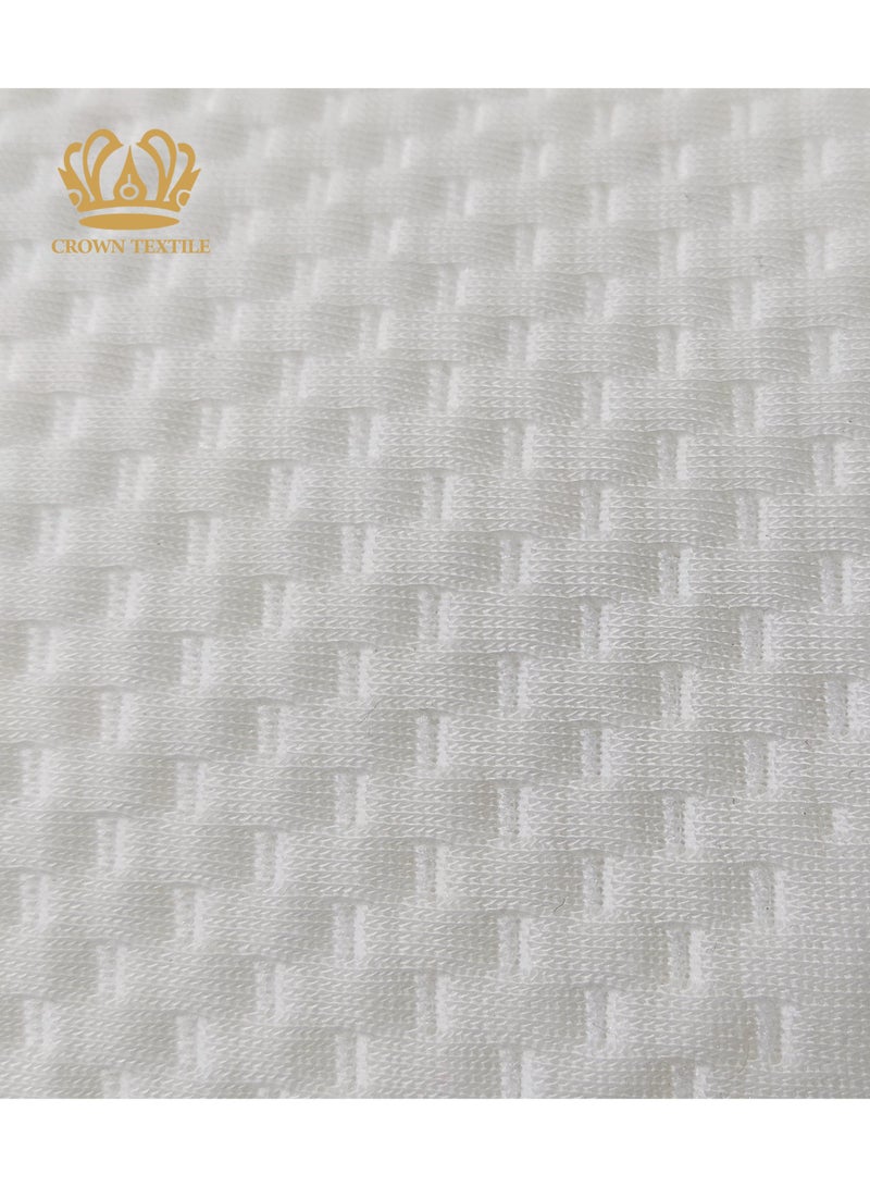CROWN TEXTILE (2 pieces) Soft ribbed fabric pillow with a cool and refreshing feel, with 1100g microfiber filling - Image 3