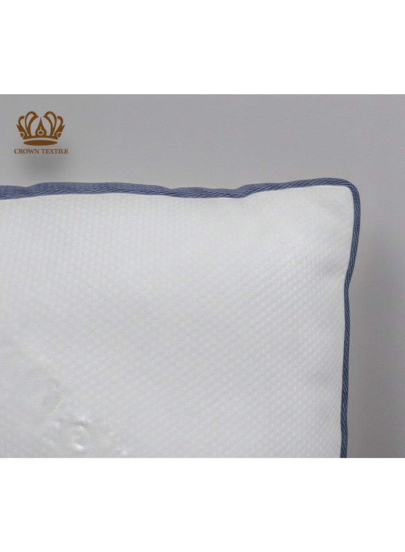 CROWN TEXTILE (2 pieces) Soft ribbed fabric pillow with a cool and refreshing feel, with 1100g microfiber filling - Image 2