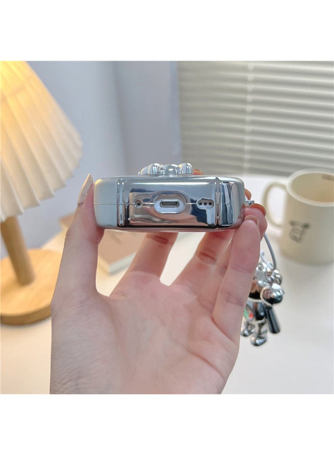 Suitable For Balloon Earphone Set TPU For Apple Earphone Protective Case Earphone Protective Case Electroplated AirPodsPro Pendant A-Color:【electroplated Edge Balloon Dog Pendant】-Applicable Models:Airpods 1/2 Generation - Image 5