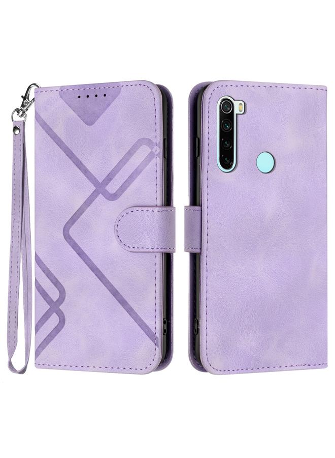 The Bros Case For Xiaomi Redmi Note 8 Line Pattern Skin Feel Leather Phone Case