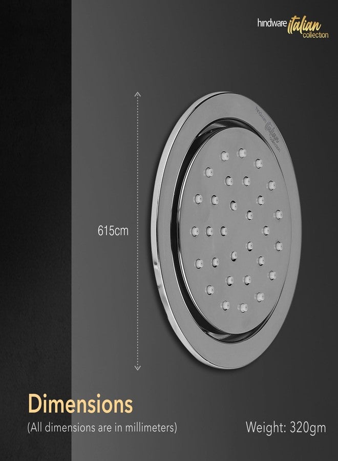 Hindware F160066CP 120mm Body Shower (Recessed Wall Shower), Brass with Chrome Finish, Round - Image 4