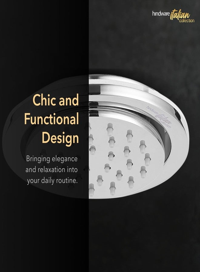 Hindware F160066CP 120mm Body Shower (Recessed Wall Shower), Brass with Chrome Finish, Round - Image 2