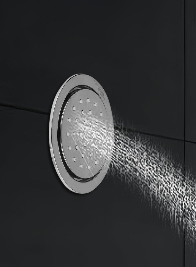Hindware F160066CP 120mm Body Shower (Recessed Wall Shower), Brass with Chrome Finish, Round - Image 1