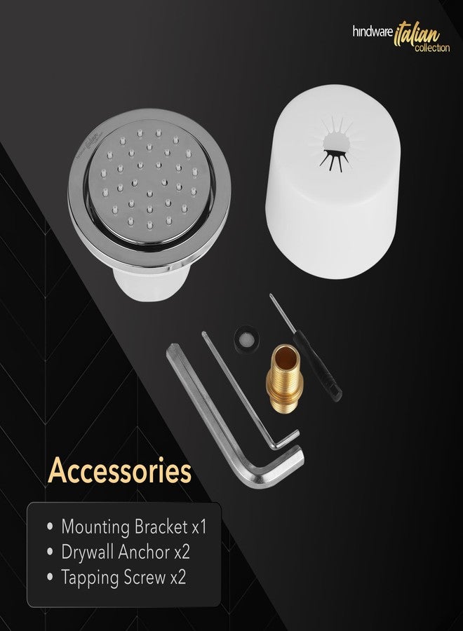 Hindware F160066CP 120mm Body Shower (Recessed Wall Shower), Brass with Chrome Finish, Round - Image 5