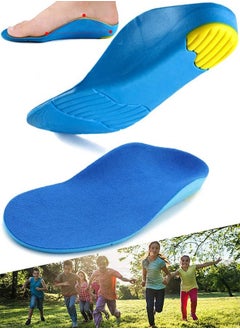 Ocean Kids Orthotic Arch Support Shoe Insoles Children PU Cushioning Inserts Shock Absorption Inner Sole for Flat Feet Plantar Fasciitis Feet Heel Pain Relief(16.6 cm)  - Image 1