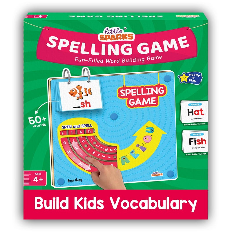 Smartivity Spelling Game Learning Toy for Kids 4-8 Years Old,50+ Picture Cards,Birthday Gift,Educational Word&Vocabulary Building Toy with Rotating Letter Wheels I Travel-Friendly - Image 1