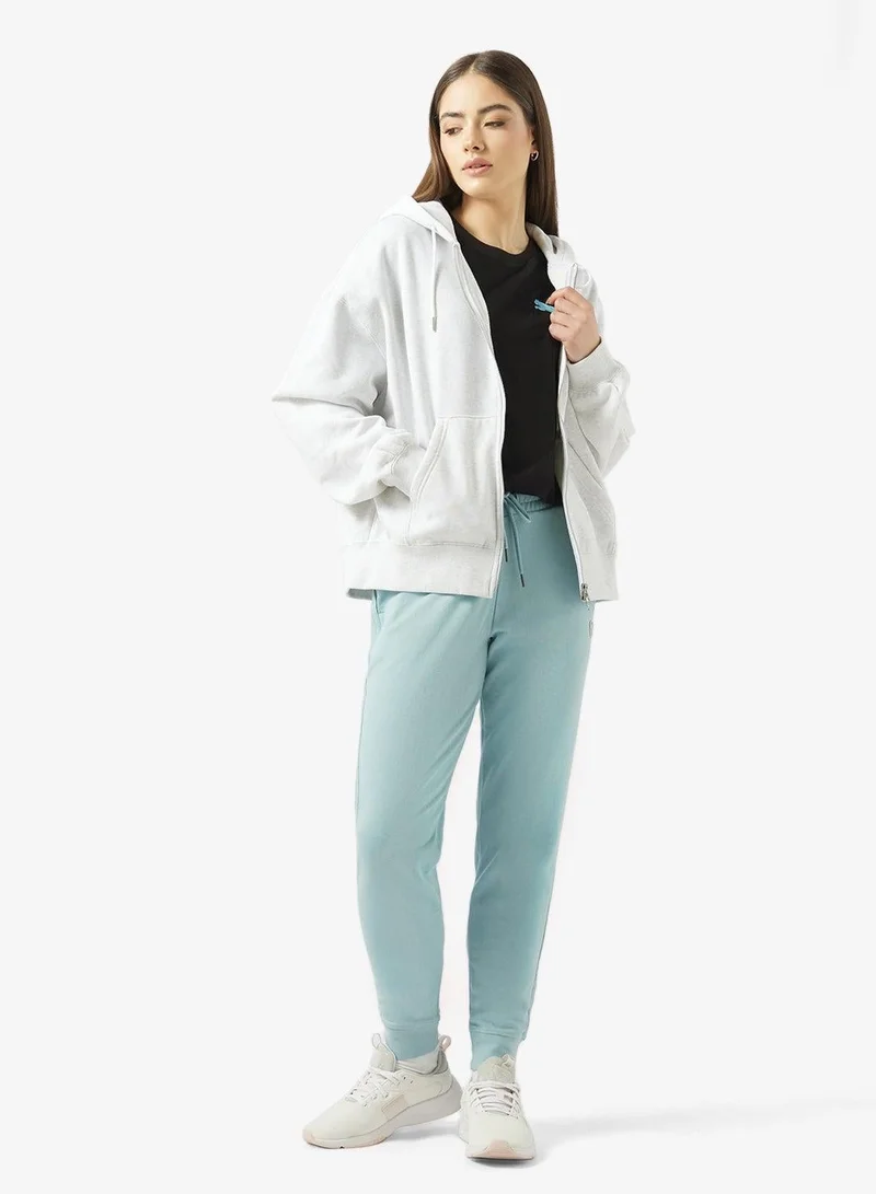 Puma White Glow Heather Essential Logo Boxy Hoodie for Women | Best Price UAE