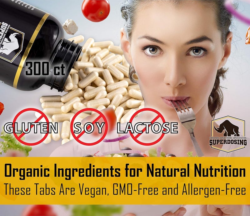 SuperDosing Fast Acting Organic Acacia Senegal Fiber Capsules 300pk Natural Soluble Fiber Supplement Pill Vegan Prebiotic Capsules - Image 3