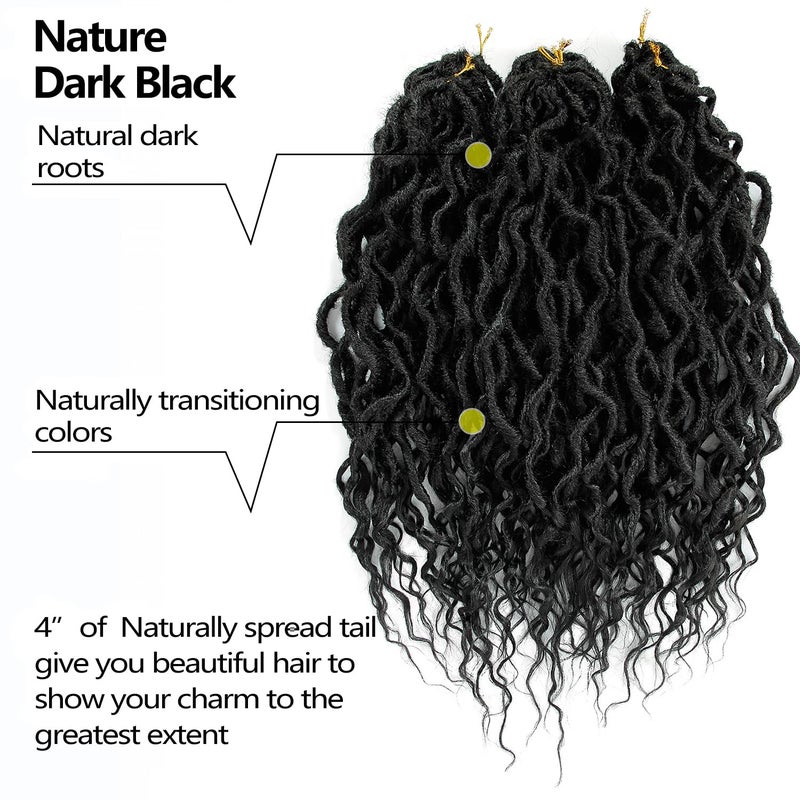 SuyiIRL Faux Locs Crochet Braid Hair Bohemian Locs 24 Inches Synthetic Dreads Ombre Braiding Hair Afro Dreadlock 1B - Image 2